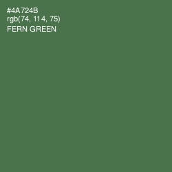 #4A724B - Fern Green Color Image