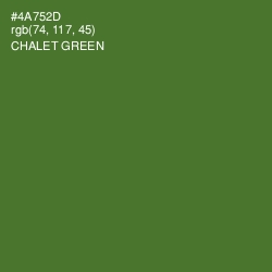 #4A752D - Chalet Green Color Image