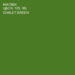 #4A7B24 - Chalet Green Color Image