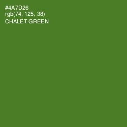 #4A7D26 - Chalet Green Color Image