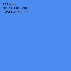 #4A8CEF - Havelock Blue Color Image