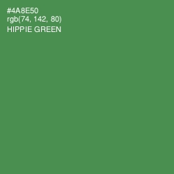 #4A8E50 - Hippie Green Color Image
