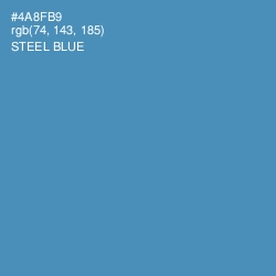 #4A8FB9 - Steel Blue Color Image