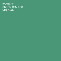 #4A9777 - Viridian Color Image