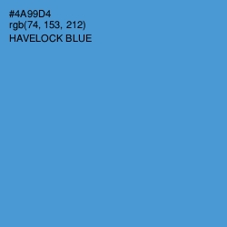 #4A99D4 - Havelock Blue Color Image