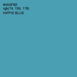 #4A9FB2 - Hippie Blue Color Image
