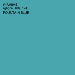 #4AA6AE - Fountain Blue Color Image