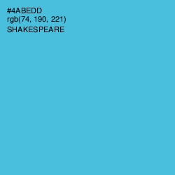 #4ABEDD - Shakespeare Color Image