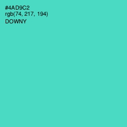 #4AD9C2 - Downy Color Image