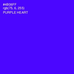 #4B06FF - Purple Heart Color Image