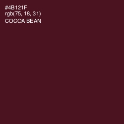 #4B121F - Cocoa Bean Color Image