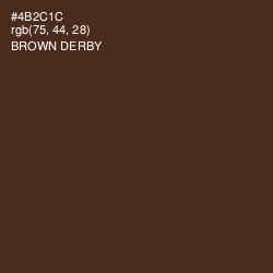 #4B2C1C - Brown Derby Color Image
