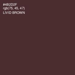 #4B2D2F - Livid Brown Color Image