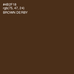 #4B2F18 - Brown Derby Color Image