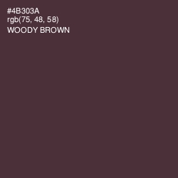 #4B303A - Woody Brown Color Image