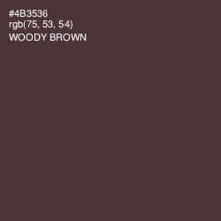 #4B3536 - Woody Brown Color Image