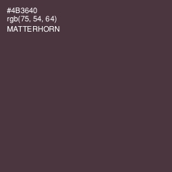 #4B3640 - Matterhorn Color Image