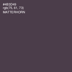#4B3D49 - Matterhorn Color Image