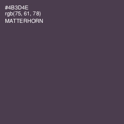 #4B3D4E - Matterhorn Color Image