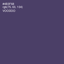 #4B3F68 - Voodoo Color Image