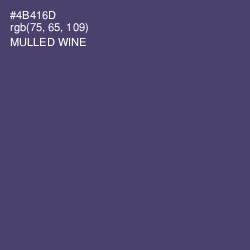 #4B416D - Mulled Wine Color Image