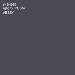 #4B4956 - Abbey Color Image