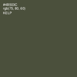 #4B503C - Kelp Color Image