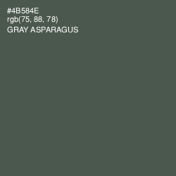 #4B584E - Gray Asparagus Color Image