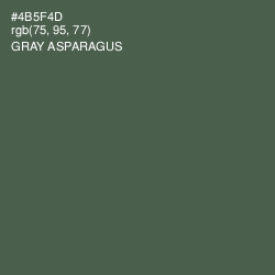 #4B5F4D - Gray Asparagus Color Image