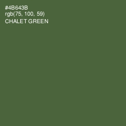 #4B643B - Chalet Green Color Image