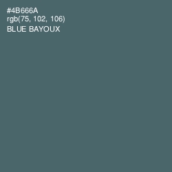 #4B666A - Blue Bayoux Color Image