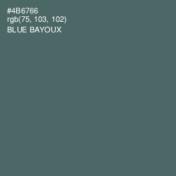 #4B6766 - Blue Bayoux Color Image