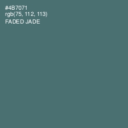 #4B7071 - Faded Jade Color Image