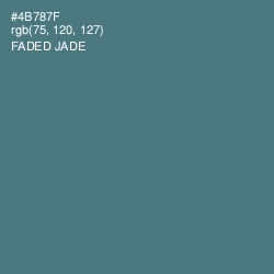 #4B787F - Faded Jade Color Image