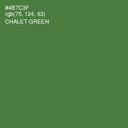 #4B7C3F - Chalet Green Color Image