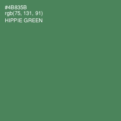 #4B835B - Hippie Green Color Image