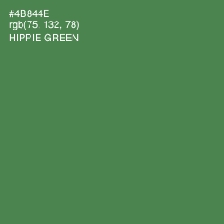 #4B844E - Hippie Green Color Image