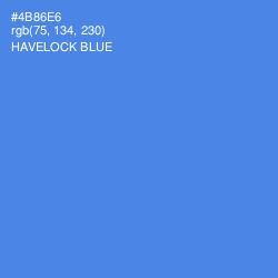 #4B86E6 - Havelock Blue Color Image