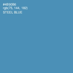 #4B90B6 - Steel Blue Color Image