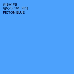 #4BA1FB - Picton Blue Color Image