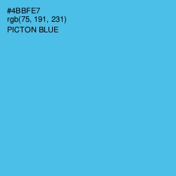 #4BBFE7 - Picton Blue Color Image