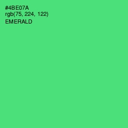 #4BE07A - Emerald Color Image