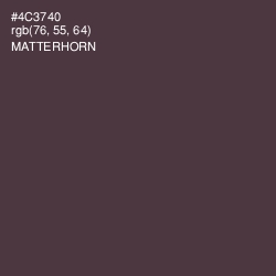 #4C3740 - Matterhorn Color Image