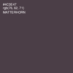 #4C3E47 - Matterhorn Color Image