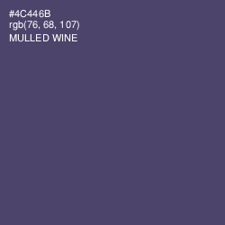 #4C446B - Mulled Wine Color Image