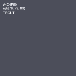 #4C4F59 - Trout Color Image