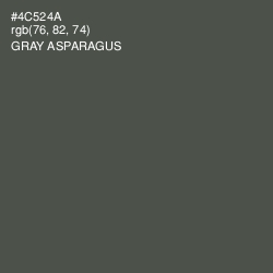 #4C524A - Gray Asparagus Color Image