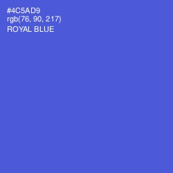 #4C5AD9 - Royal Blue Color Image
