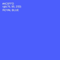 #4C5FFD - Royal Blue Color Image