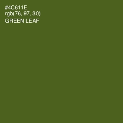 #4C611E - Green Leaf Color Image